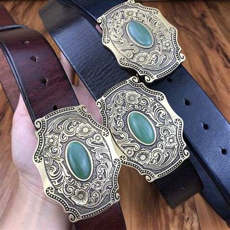 Luxury Jade Belt Buckle Men Belt Genuine Leather Male Belt TOP Quality ...
