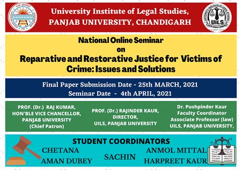 Seminar: Reparative and Restorative Justice for Victims of Crime | UILS ...