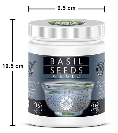 Basil Seeds – 16 Oz/ 1 Lbs I Edible Basil Seeds, Sabja/Tukmaria ...