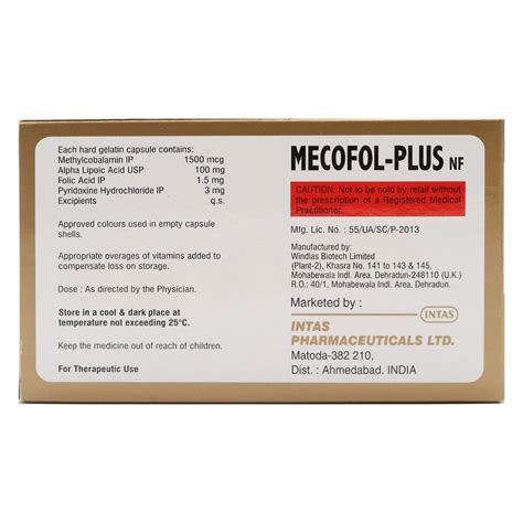 Mecofol-Plus NF Capsule 10'S Price, Uses, Side Effects, Composition ...