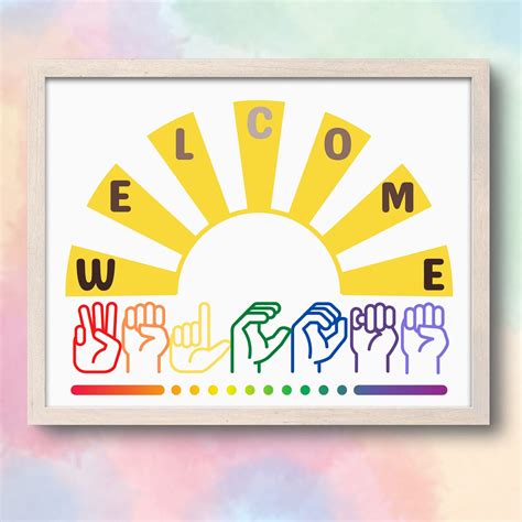 Image result for Welcome Sign Language