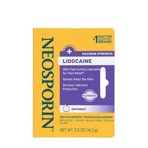 Neosporin Pain Relieving Antibiotic Ointment 0.5 oz for Minor Wounds ...