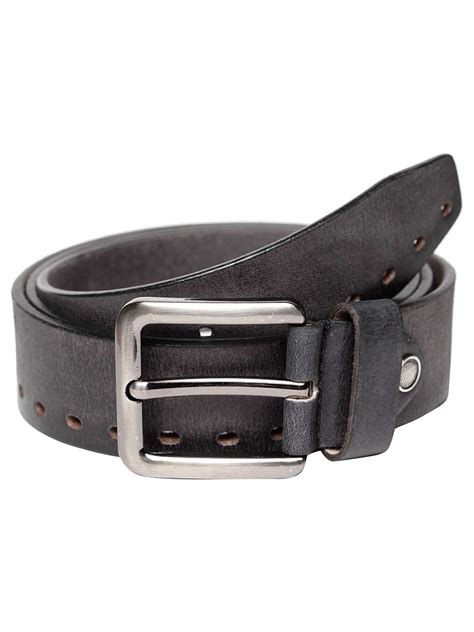 Teakwood Genuine Leather Black Solid Belt with Cut-Outs – Teakwood Leathers