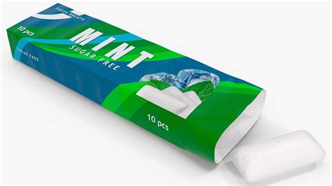 Chewing Gum Pack Open with Pad 3D Model $29 - .3ds .blend .c4d .fbx ...