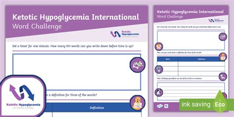 Ketotic Hypoglycemia International Word Challenge - Twinkl