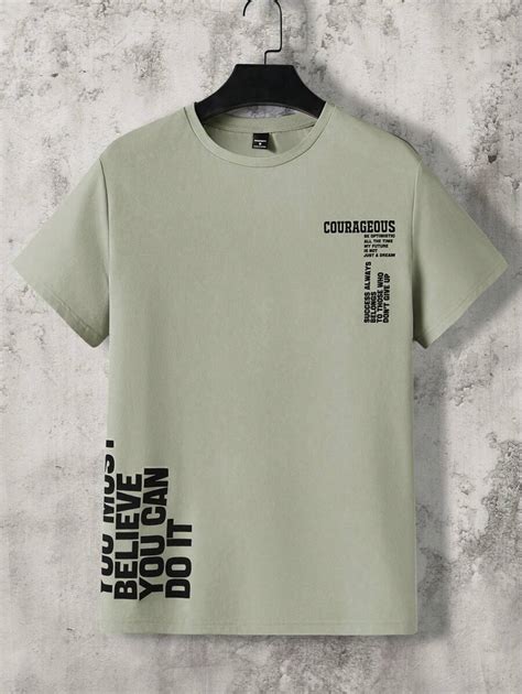 Manfinity VCAY Men's Casual Summer Printed Short Sleeve T-Shirt With ...