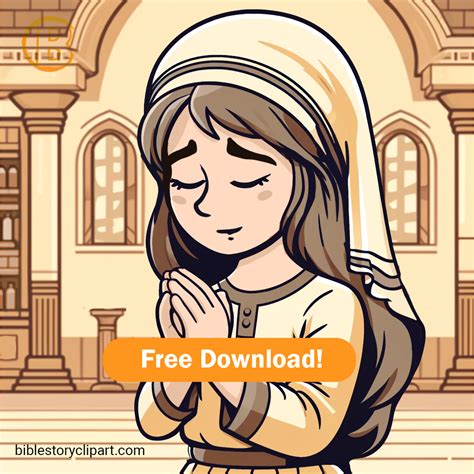 God Answers Hannah's Prayer - Bible Story Clipart