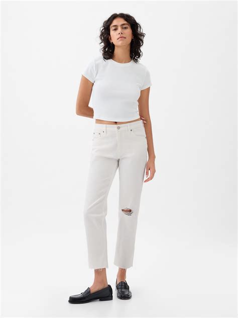 High Rise Cheeky Straight Jeans | Gap