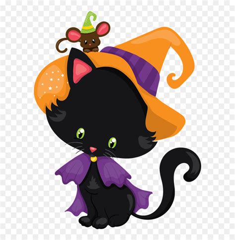Black Cat Halloween Clipart At Getdrawings - Cute Halloween Black Cat ...