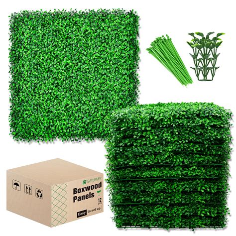 Artificial Grass Wall Panel Backdrop 10x10 12 Pcs Boxwood Wall ...
