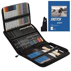 74-Piece Profional Ding ncils and Sketch Set Includes d ncil Sketch ...
