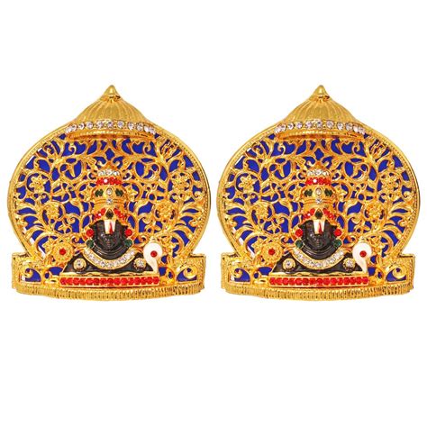 Buy ART N HUB Set of 2 Brass 24 K Gold Plated with Stones Hindu God ...