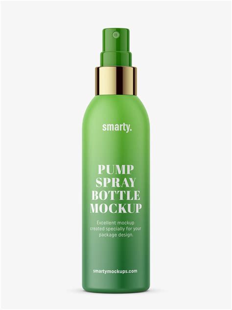 Matt spray pump bottle mockup - Mockups Design