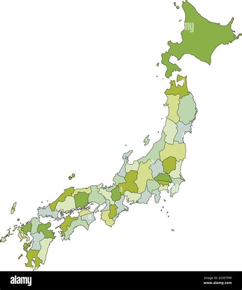 Highly detailed editable political map with separated layers. Japan Stock Vector Image & Art - Alamy