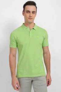 Allen Solly Solid Men Polo Neck Green T-Shirt - Buy Allen Solly Solid ...