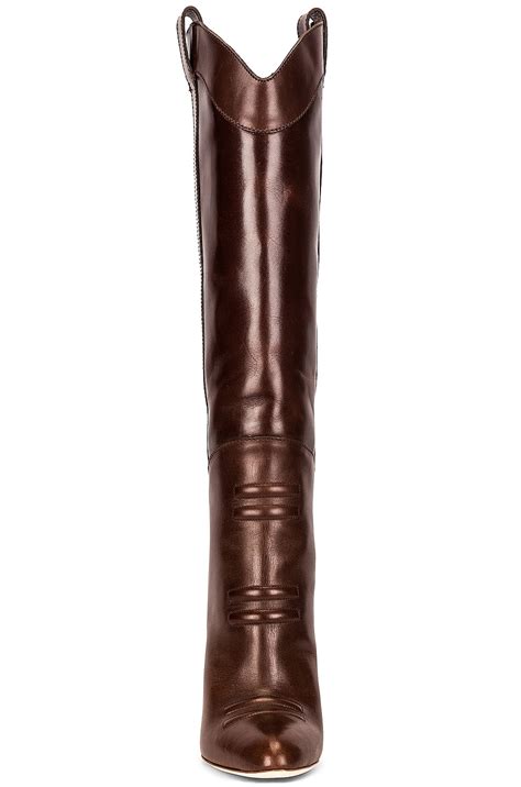 Brandon Maxwell Knee High Boot in Brown | FWRD