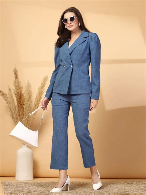 Pure Cotton Notched Lapel Blazer With Trousers Co-Ords – CINK