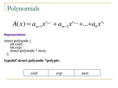 Image result for Addition of Polynomials Using Linked List