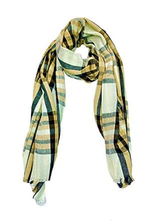 Buy The Living Fabrics Women's Cotton Viscose Checkered Muticolor ...