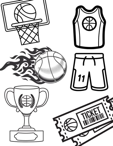 Free Basketball Coloring Pages for Kids and Adults