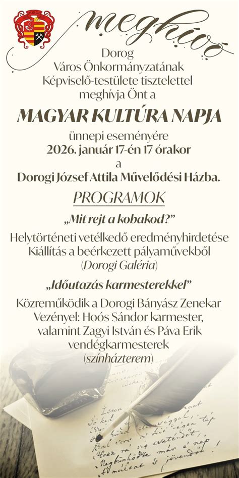 A magyar kultúra napja, Dorogi József Attila Művház, Esztergom, 17 ...