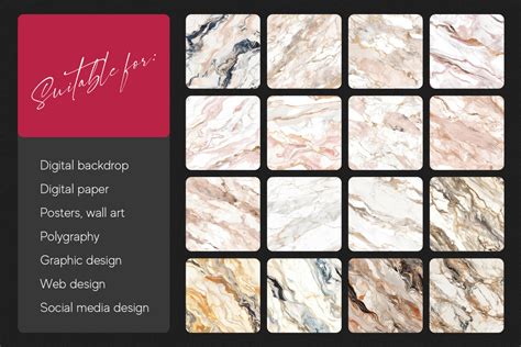 Seamless White Marble Texture Pack on Yellow Images Creative Store - 116640