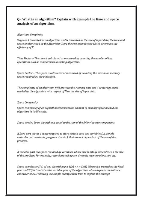 DSA Assignment 2 - Q-: What is an algorithm? Explain with example the ...
