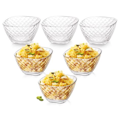 Buy Treo by Milton Cheesling Bowl Set of 6, 280 ml Each, Transparent ...