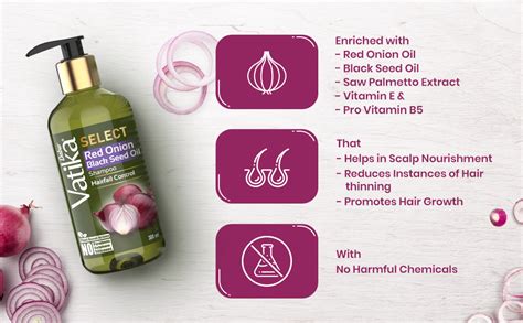 Buy DABUR Vatika Select Red Onion Black Seed Oil Shampoo|Hairfall ...