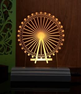 Goddess The Giant Wheel 3D illusion Acrylic Table Lamp(Color-Smoke ...