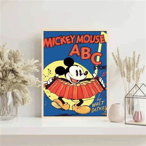 1 szt. Malowidło ścienne Myszka Miki Wydruk na płótnie, Myszka Miki i ...