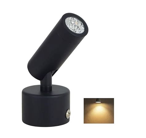 Mufasa Aluminium 3 Watts Black Led Spotlight Focus Light Bedroom ...
