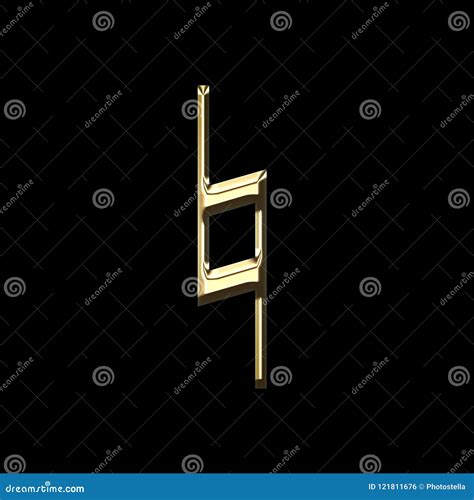 Golden Music Natural Sign - Musical Symbol Illustration Stock ...
