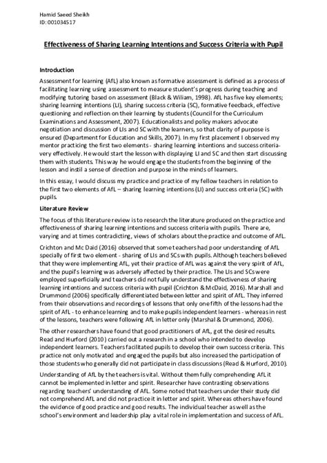 Image result for Why Is Sharing Learning Intentions Important