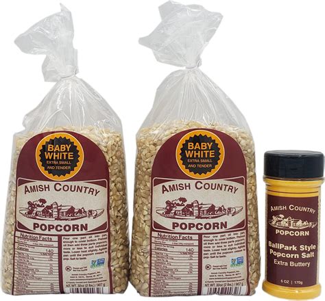 Amazon.com: 3.9 LB White Virtually Hulless (Less Hulls) Popcorn Kernels ...