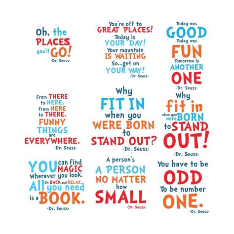 Dr Seuss Sayings Svg Bundle, Dr Seuss Svg, Dr Seuss Vector, - Inspire ...