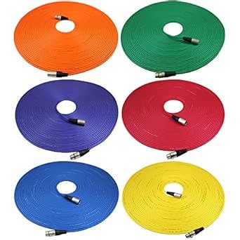 GLS Audio 100ft Mic Cable Cords - XLR Male to XLR Female Colored Cables ...