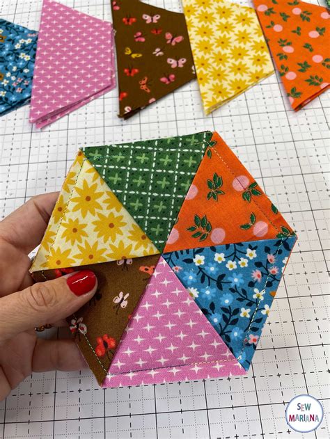 Hexagon Coaster Project Quilt Tutorial 的图像结果