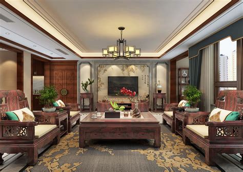 中式红木家具家居装修设计 – 设计本装修效果图