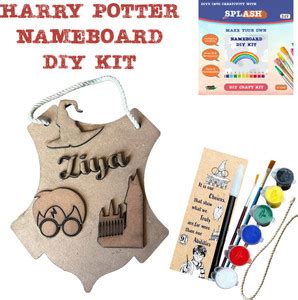 Splash DIY Harry Potter-Themed Wooden Nameboard Craft Kit for Kids ...