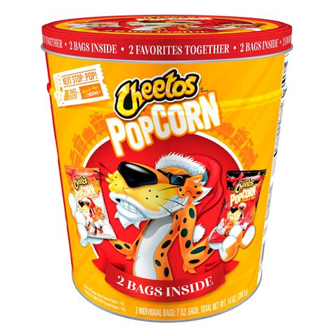 Cheetos Popcorn Tin - Flamin’ Hot and Cheddar (14 Chile | Ubuy