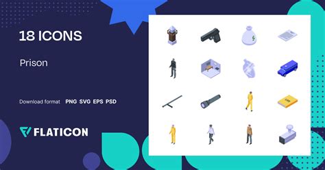 Prison Icon Pack | 18 .SVG Icons