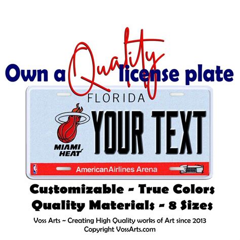 Florida license plate Miami Heat custom Personalized Tag Car Motorcycle Bike | eBay