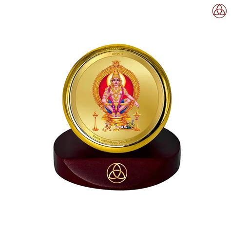 Lord Ayyappan | Hariharan For Car Dashboard Frame in 24K Gold Plated F ...