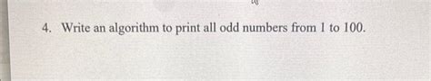 Image result for Write an Algorithm to Print N Odd Numbers