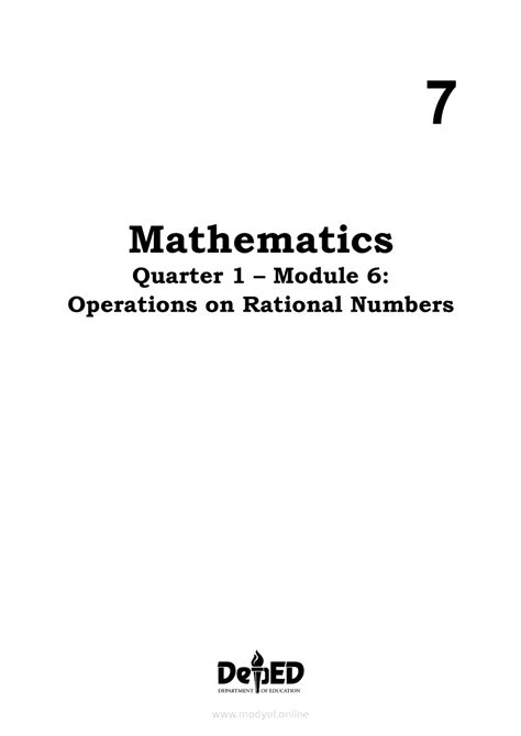 Image result for Math 7 Module 6