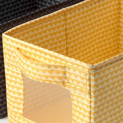 UPPRYMD box, black yellow/turquoise, 18x27x17 cm (7x10 ¾x6 ¾") - IKEA