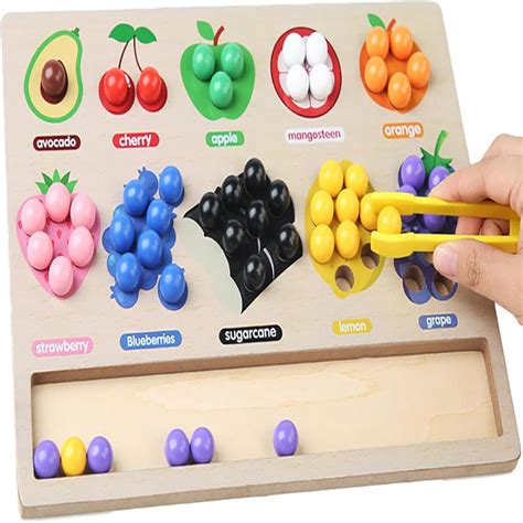 Open Ended Fruit Color Sorting Beads Game | Buy Online at Toycra