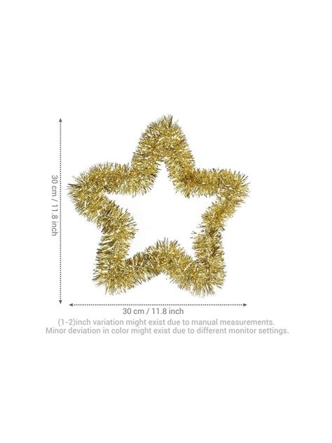 Buy | Gold Set of 3 Stars Tinsel Christmas Tree Wall Door Hanging ...