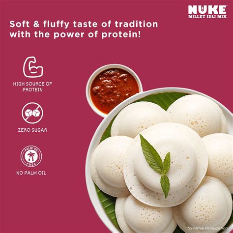 NUKE Millet Idli Mix | 22g Protein | 20g Fiber | Zero Added Sugar